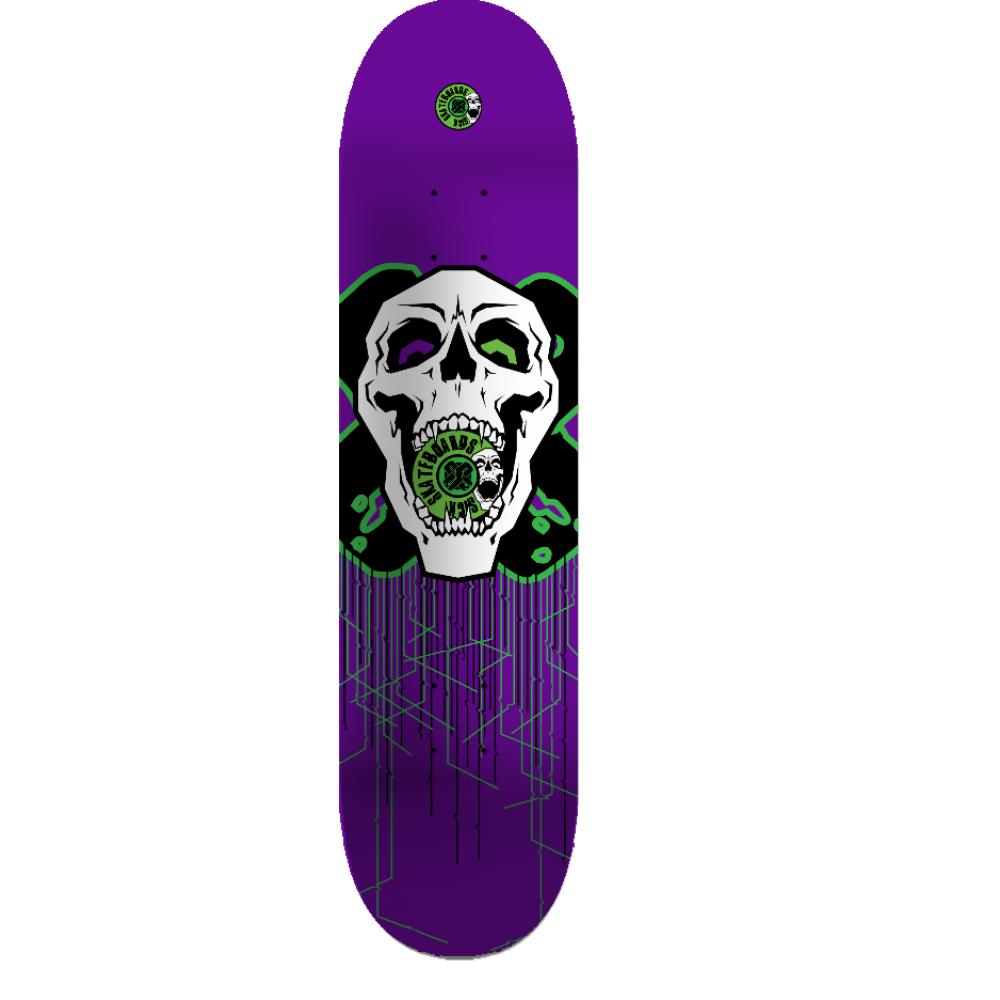 Skull and Crossed S - Sick Skateboards